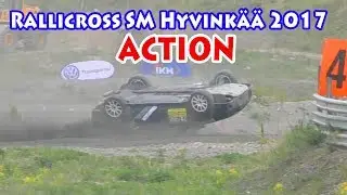 Rallicross SM Hyvink&auml;&auml; 2017 Action