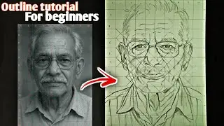 how to draw perfect outline with grid method