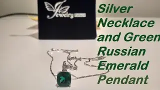 Silver Necklace and Green Russian Emerald Pendant || Detail Review