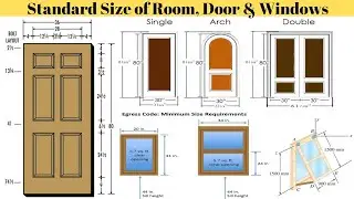 Standard Size of Room, Door and Windows for Residential Building|Maximum & Minimum Size of Room|