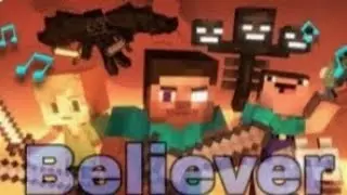 Minecraft animations life (song believer) ||Minecraft Steve wake up|| ||herobrine arrived|| |video|