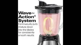 Hamilton Beach Power Elite Blender with 40oz Glass Jar and 3 Cup Vegetable Chopper