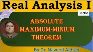 Lec-98 Absolute Maximum-Minimum Theorem. Real Analysis I. Bartle (Hindi/Urdu).