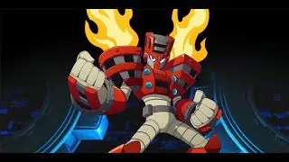 Mega man 11: Torch man boss fight (buster only, no double gear)