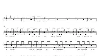 Europe-Open Your Heart | Drum Score, Drum Sheet Music, 드럼악보