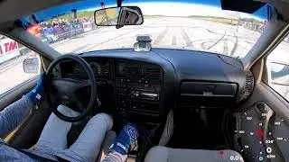 Opel Omega A 2JZ-GTE 1mile challenge (0.95bar boost & throttle cable broke before finish)