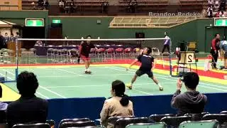 Kento Momota Sparring w/ Nishimoto Nice Camera Angle (Mirrored)