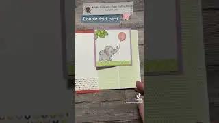 🎈Cute Elephant double fold birthday or new baby card featuring Stampin Up products. 🐘