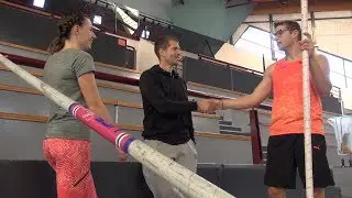 Un entra&icirc;nement avec Axel Chapelle et Ninon Guillon-Romarin