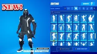 Fortnite SHADOW ARCHETYPE SKIN with All Fortnite Dances & New Emotes! (Chapter 2 Season 4 Skin )