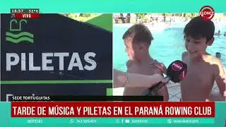 Tarde de música y piletas en la sede Tortuguitas del rowing