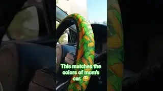 Mom's New STEERING WHEEL Cover. LOL! 🌽