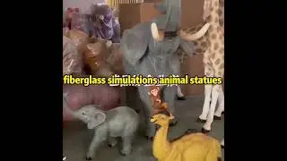 Outdoor display Fiberglass simulation animal sculptures for garden park decorations