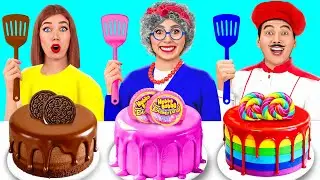 Me vs Grandma Cake Decorating Challenge | Edible Battle by Jelly DO Challenge