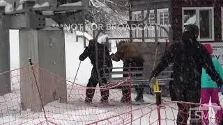 12-8-2018 Cataloochee Ski Area, NC Winter Storm Warning Heavy snowfall, people flock to the slopes