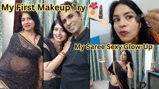 I’m Not Perfect at Makeup… But Tried It with a Saree Today - Vlog 5