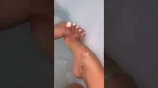 Sexy Toes in bathtub 🔥🥰 White Pedicure #feet #toes #pedicure #tiktok2023
