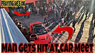 Мужчину сбил Charger Hellcat на этой безумной встрече автомобилей Burnout. **Он в порядке 👍🏾 **