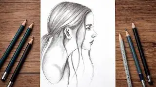 Realistic Pencil Portrait | Side View Drawing