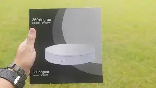 SIKAAAAAAAT ‼️ DISPLAY PUTAR DASAR KAIN 20CM USB BISA CAS BATERAI ELECTRIC TURN TABLE - Hitam ⚫