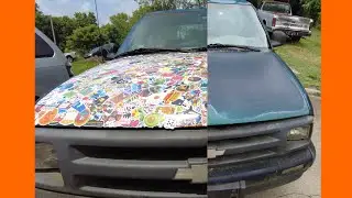 Sticker bomb to the front of Chevy S10