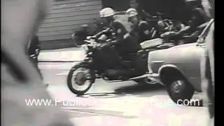 1966 Amsterdam Holland Street Riots over labor disputes newsreel archival footage