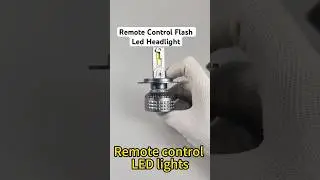 Remote Control Three Colors Flashing Car Led Headlight Bulbs.