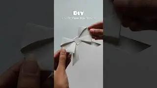 Diy Paper Bow 🤍 | Diy Room Decor idea #shorts #diy #aesthetic #craft #decor #viral