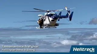 Helicopter hoist training with Tasmanian local firefighters #Firehelicopters,  #firetraining