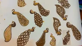 How to Draw Peacock Motifs in Different Ways | Mehndi Practice Tutorial || Peacock 🦚Kaise Banaye |