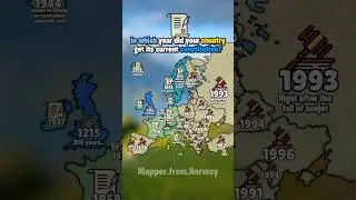 Which year did your country get its current constitution? #map #mapper #shorts