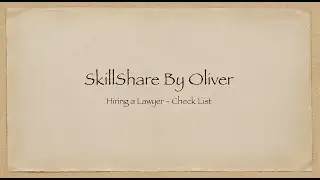 Hiring A Lawyer - Checklist (about Music Business) - SkillShare by Oliver