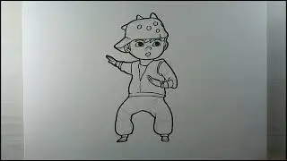 Lukis Boboiboy kuasa 3 guna pensil dan pen marker