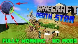 MINECRAFT FULLY WORKING DEATH STAR!!!?! - NO MODS -  Showcase & Tutorial - 100 Subscriber Special