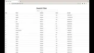 Search Filter using jQuery