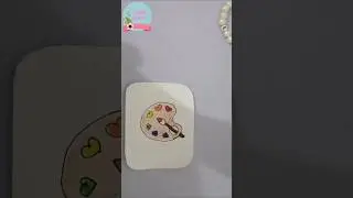 Cute Heart Palette Drawing |  | Aesthetic Art Rainbow Heart Palette  | Easy Drawing for Beginners