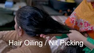 Lice n Nit Picking Mid Age Women Hair Caring | ASMR Pakistan