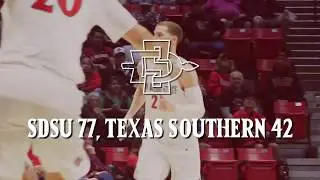 SDSU MEN'S HOOPS: AZTECS 77, TEXAS SOUTHERN 42