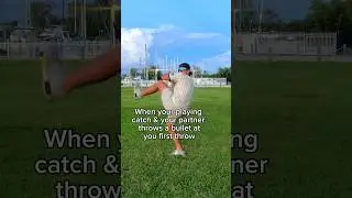 When your throwing partner throws a bullet at you | #baseball #memes #skit #stereotypes #shorts
