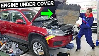 VW TIGUAN  ENGINE UNDER COVER REMOVAL REPLACEMENT 2008 2009 2010 2011 2012 2013 2014 2015 2016