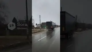 Водитель фуры сбил забор дома 😱#Sora ai#ai