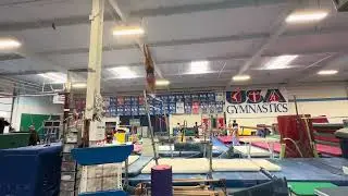 Full bars routine from practice (stuck dismount)