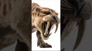 SABER TOOTHEd TIGER 🐅 #smilodon #tiger #ancient #facts #wildlife #viralvideo #viralshorts