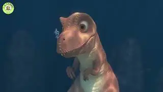 Tiny T-Rex Chases Sound: A Close Call with Danger! 🦖🔊 #dinosaur