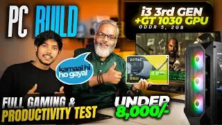 PC Build i3 3rd Gen + GT 1030 GPU 🔥 Full Gaming & Productivity Test