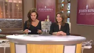 Judith Ripka Sterling 21.70 cttw Gemstones & Diamonique Cuff with Lisa Robertson
