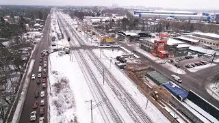 Путепровод через ж/д в районе платформы Быково (Раменский городской округ)(27.11.2022)