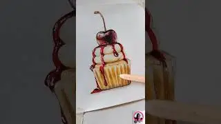 Realistic cup cake drawing ❤️#softoilpastels #realisticdrawing #slowed #sinhalaslowedreverbsong #cup