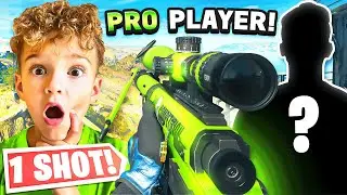 WARZONE WITH PROS WHILE USING THIS 1 SHOT SNIPER