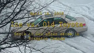 [4K] Old Toyota vs Ice Storm in Ontario Canada 2018